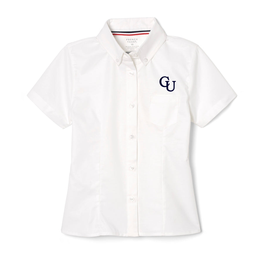 CU GIRLS FITTED SHORT SLEEVE OXFORD